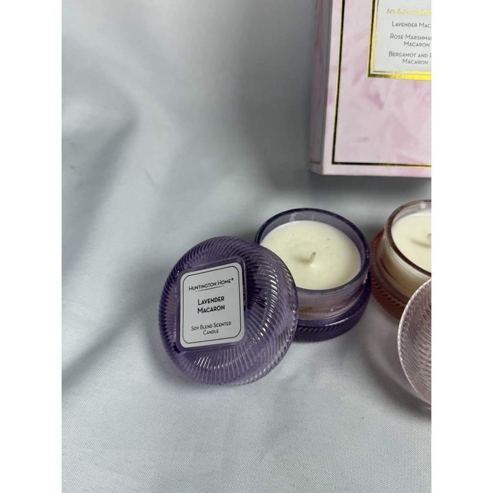 Huntington Home Macaron Candle Collection 3 Scents Fragrance 1.8 Oz - Picture 2 of 9